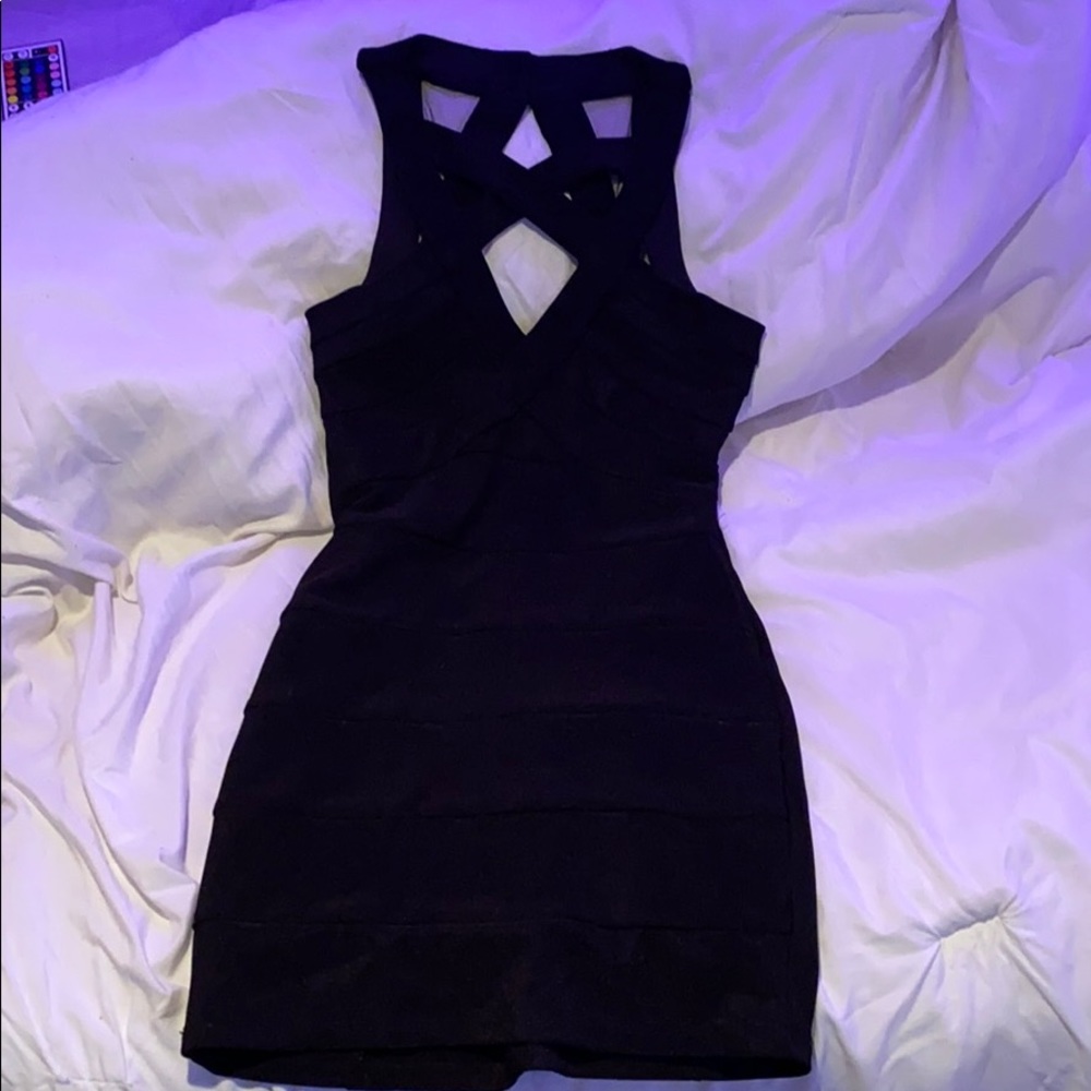 Black bodycon formal dress